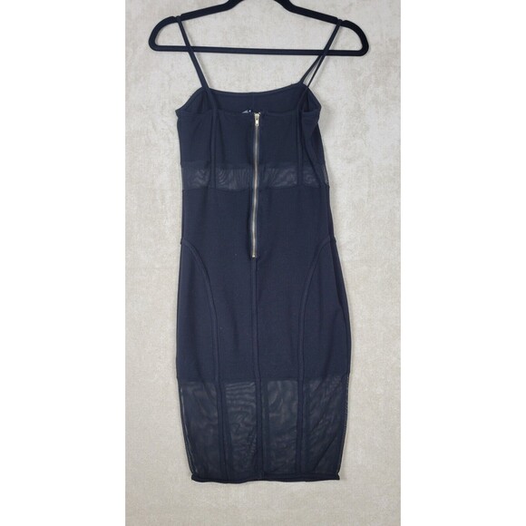 K Too Women's Sleeveless Dress Black Mesh Panels Size Small Zipper Back - Picture 6 of 11